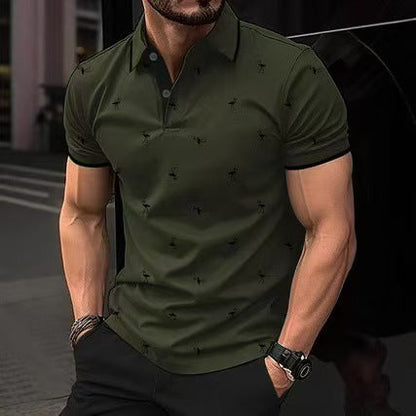 Herren Poloshirt Stilvoll Hochwertig Mustered