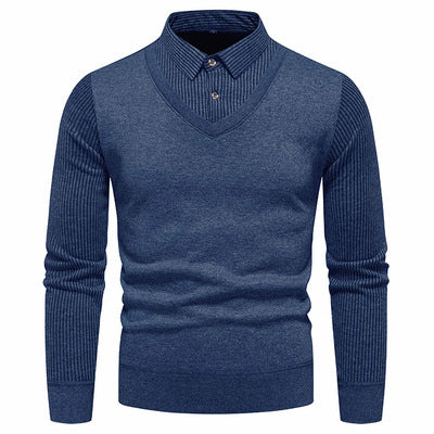 Herren Strickpullover Eleganter V-Ausschnitt Modern - BerlinGlamour
