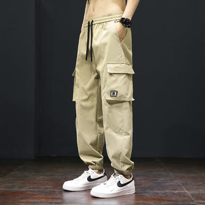 Herren Cargo-Hose mit Taschen Verstellbar Bequem