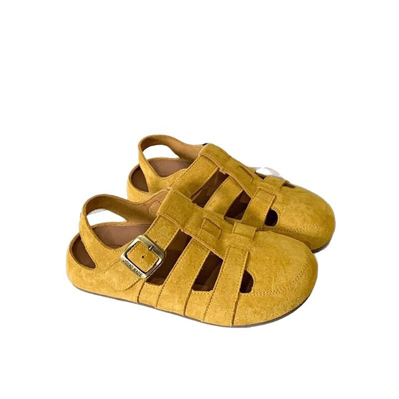 Damen Sandalen Wildleder Riemen Modern