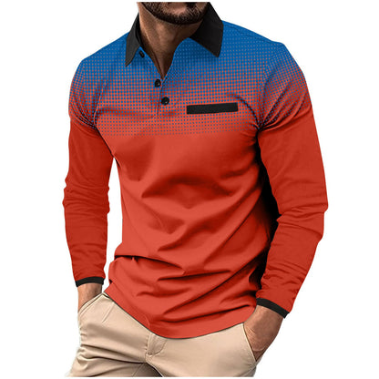 Herren Poloshirt Modern Grafik Design Berlin Style