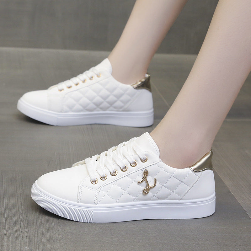 Damen Sneaker Moderne Goldene Akzente Schwarz
