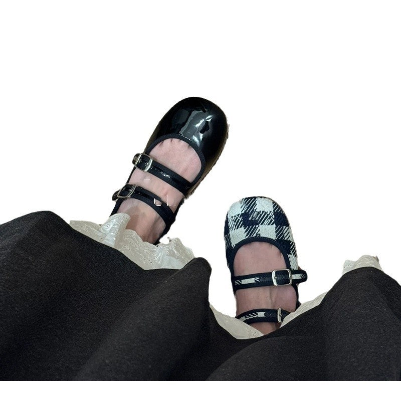 Damen Schuhe Mary Jane Elegant mit Riemen und Schnalle