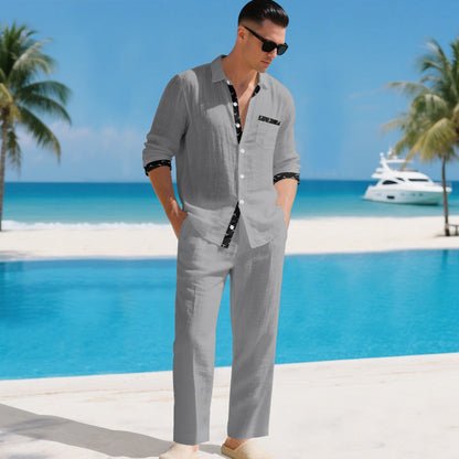 Herren Sakko Freizeit Slim Fit mit Anzugshose Modern