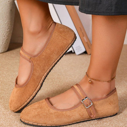 Damen Mokassins Weich Riemen Bequem Modern