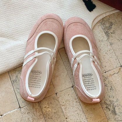 Damen Ballerinas Bequem Elastisch Warm