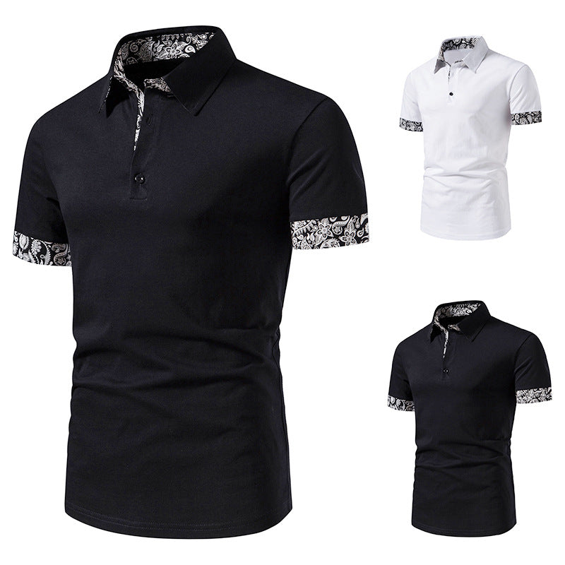 Herren Poloshirt Paisley Muster Sportlich Elegant