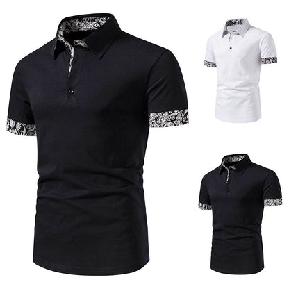 Herren Poloshirt Paisley Muster Sportlich Elegant