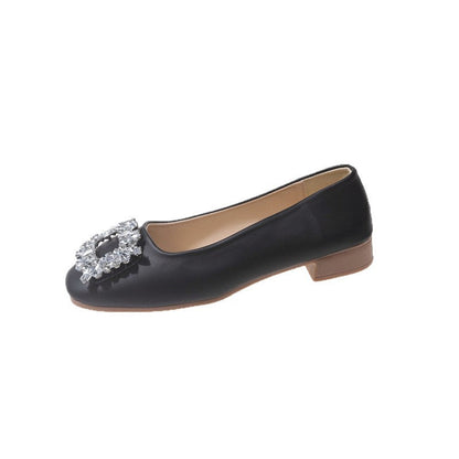 Damen Ballerinas mit Glitzer Schmuck Detail Elegante Mode