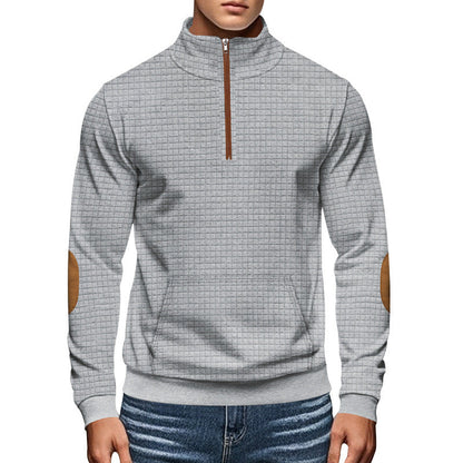 Herren Hoodie Sportlich mit Reißverschluss Grau