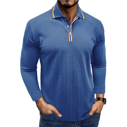 Herren Polo-Shirt Modern mit Struktur und Slim-Fit Kragen