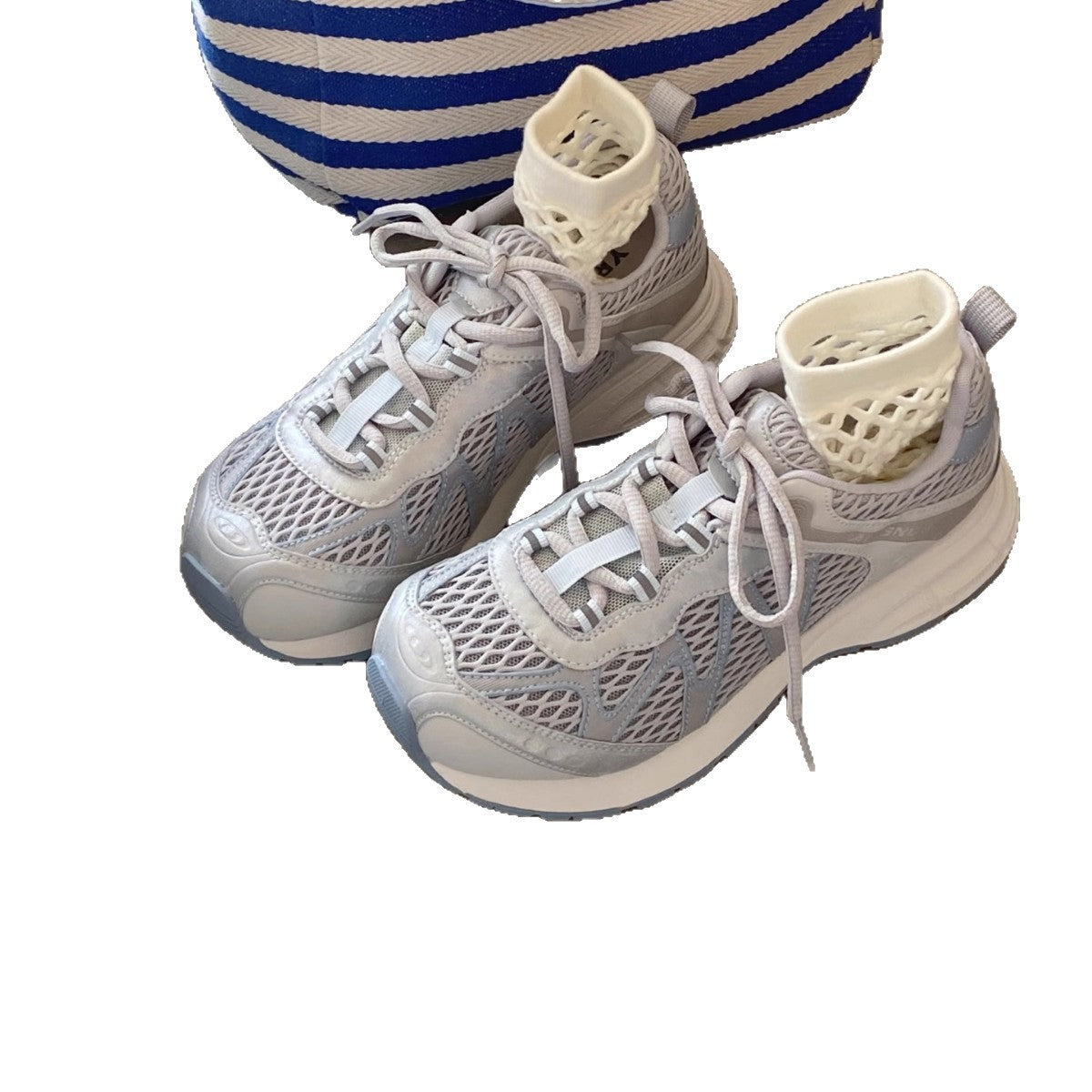 Damen Laufschuhe Komfortabel Atmungsaktiv Schwarz