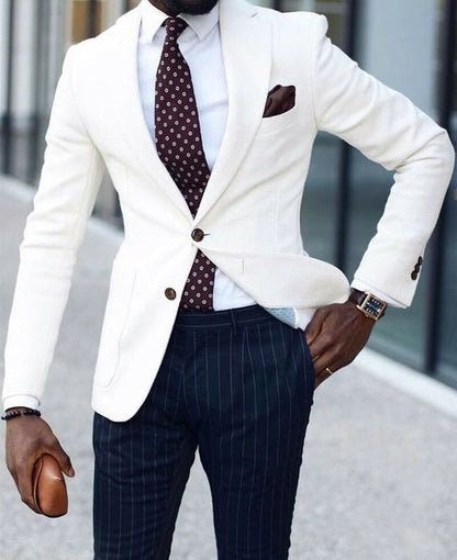 Herren Leinenblazer Slim Fit Elegant Sommer