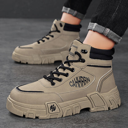 Damen High-Top Sneaker Robust Stylisch Schwarz