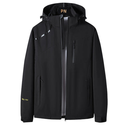 Herren Outdoor-Jacke Wasserdicht Mit Kapuze Funktionsjacke - BerlinGlamour