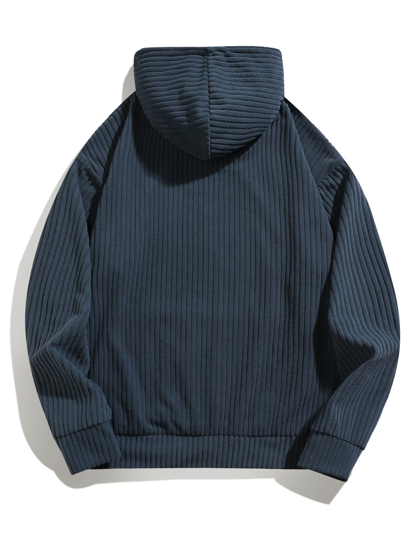 Herren Hoodie Freizeit Kapuze Rippstruktur Kängurutasche