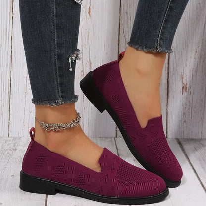 Damen Sneaker Luftig Atmungsaktiv Netzmaterial Weiße Sneakers