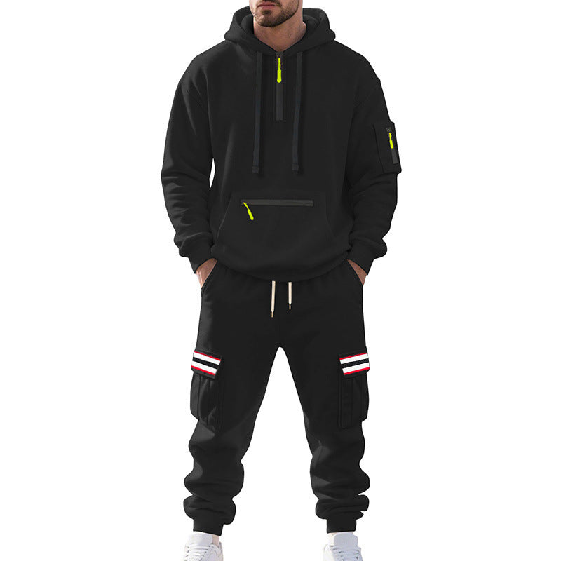 Herren Jogginganzug Sportlich Sweatshirt Hose Baumwolle