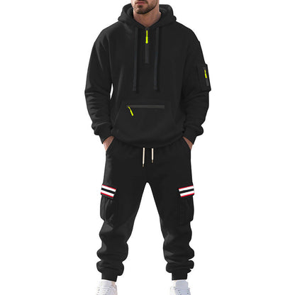 Herren Jogginganzug Sportlich Sweatshirt Hose Baumwolle