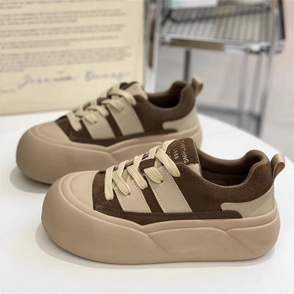 Damen Sneaker Hohe Sohle Atmungsaktiv Sportlich