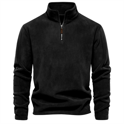 Herren Sweatshirt Klassisch Viertelreißverschluss Bequem