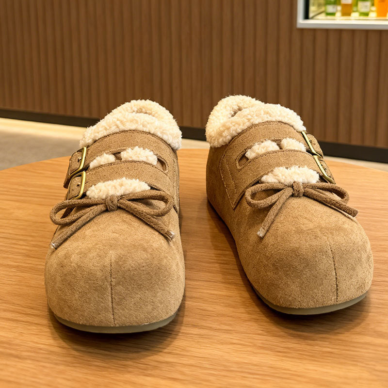 Damen Hausschuhe Weich Warm mit Verstellbarem Riemen