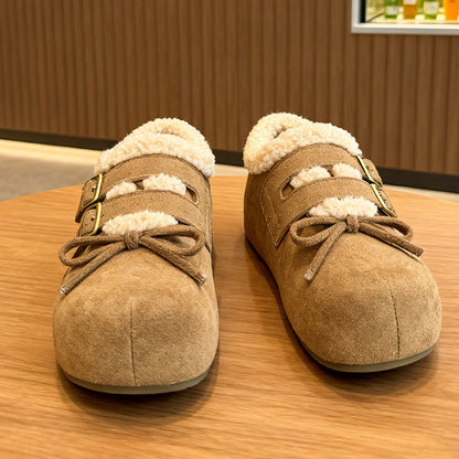 Damen Hausschuhe Weich Warm mit Verstellbarem Riemen