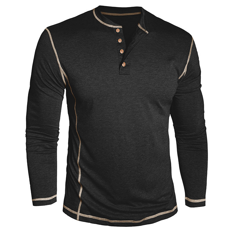 Elegantes Herren Langarmshirt mit Knöpfen Modern