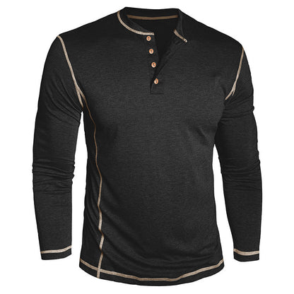 Elegantes Herren Langarmshirt mit Knöpfen Modern
