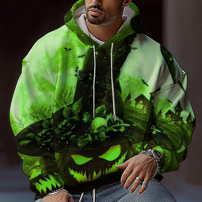 Herren Sweater Halloween Motiv Kapuzenpullover Locker