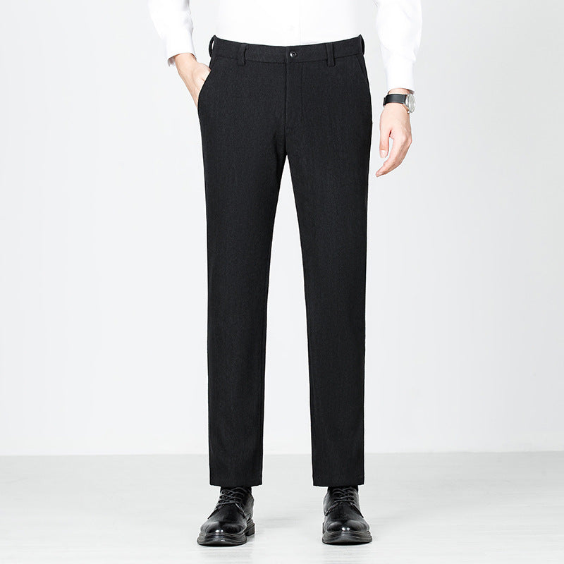 Herren Anzughose Slim Fit Modern Elegant Schwarz