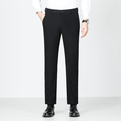 Herren Anzughose Slim Fit Modern Elegant Schwarz
