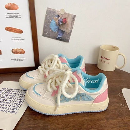Damen Sneaker Modern Sportlich mit Schnürsystem