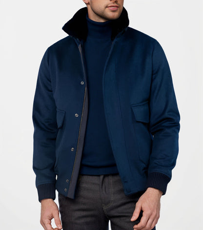 Herren Übergangsjacke Mit Weichem Kragen und Taschen - BerlinGlamour