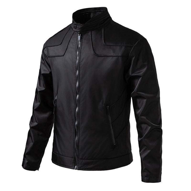 Lederjacke Herren Vielseitig Ledermantel Elegant Schwarz - BerlinGlamour