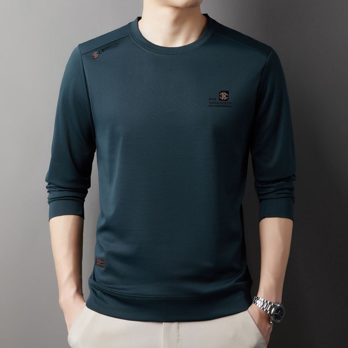 Herren Langarmshirt Atmungsaktiv Funktionell Sportlich
