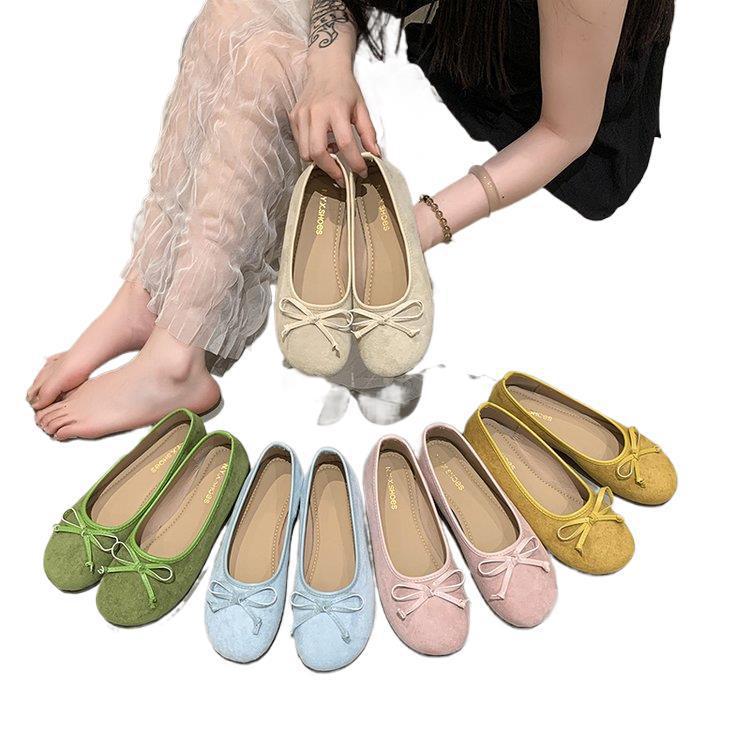 Damen Ballerinas Schleife Mode Schuhe Elegant