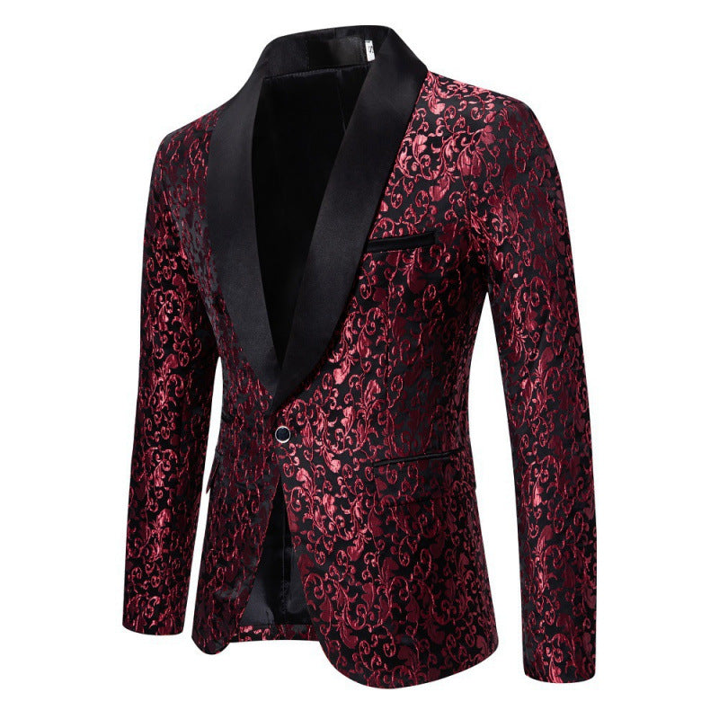 Herren Blazer Smoking Luxus mit Floralem Muster Elegant
