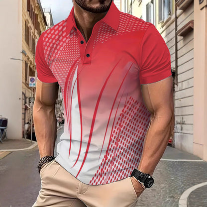 Herren Poloshirt Sportlich Modern mit V-Ausschnitt - BerlinGlamour