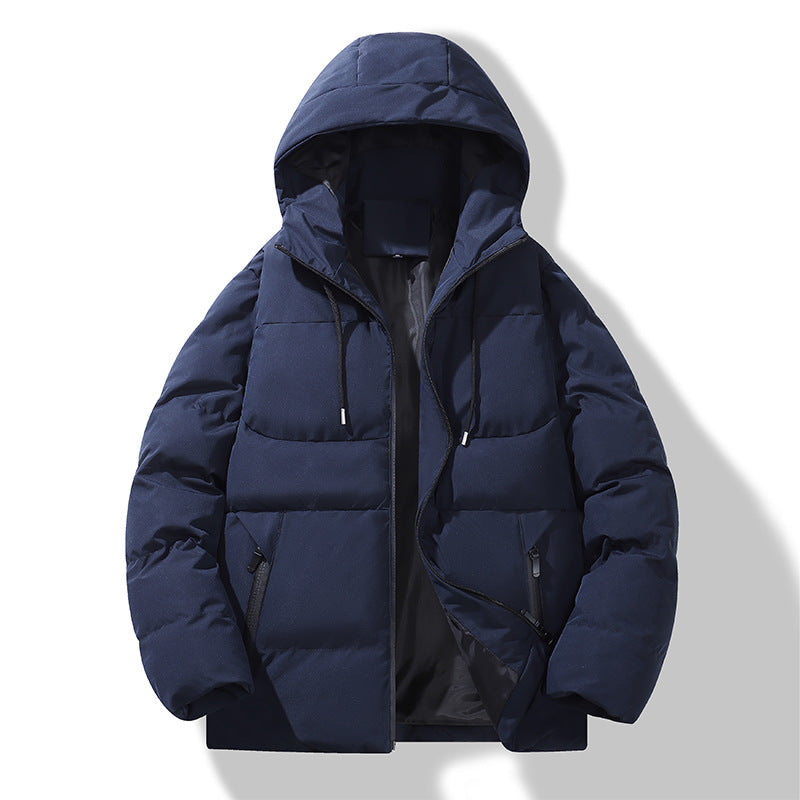 Herren Winterjacke Isoliert Warm mit Druckknöpfen
