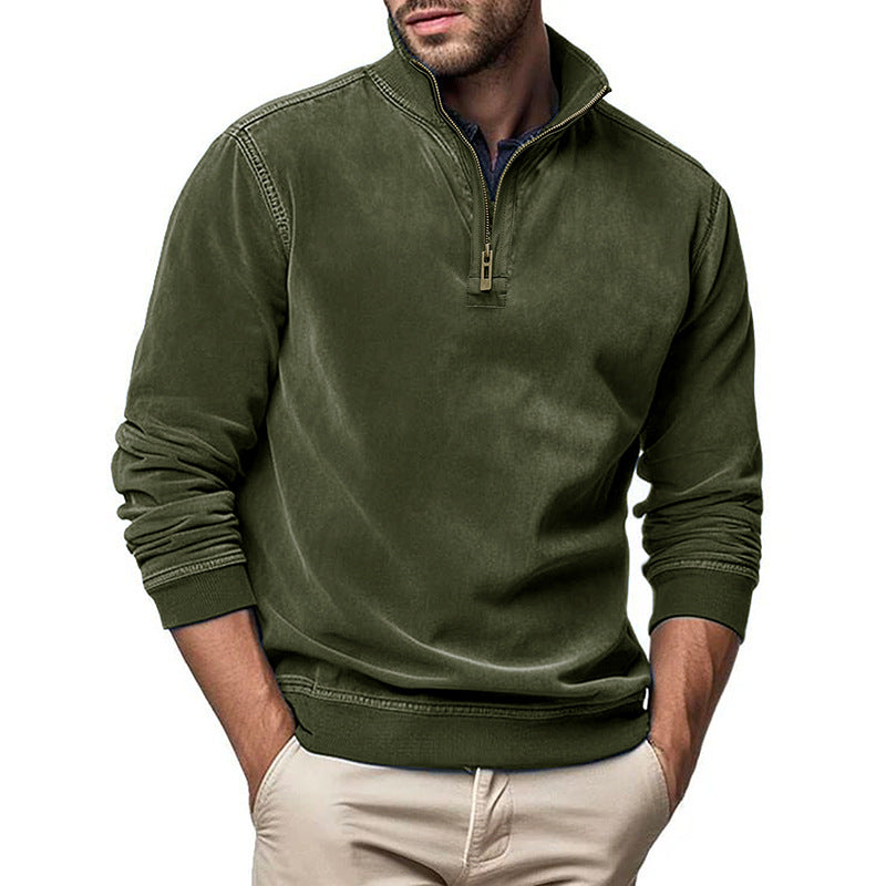 Modischer Stehkragenpullover Herren Trendy Übergröße