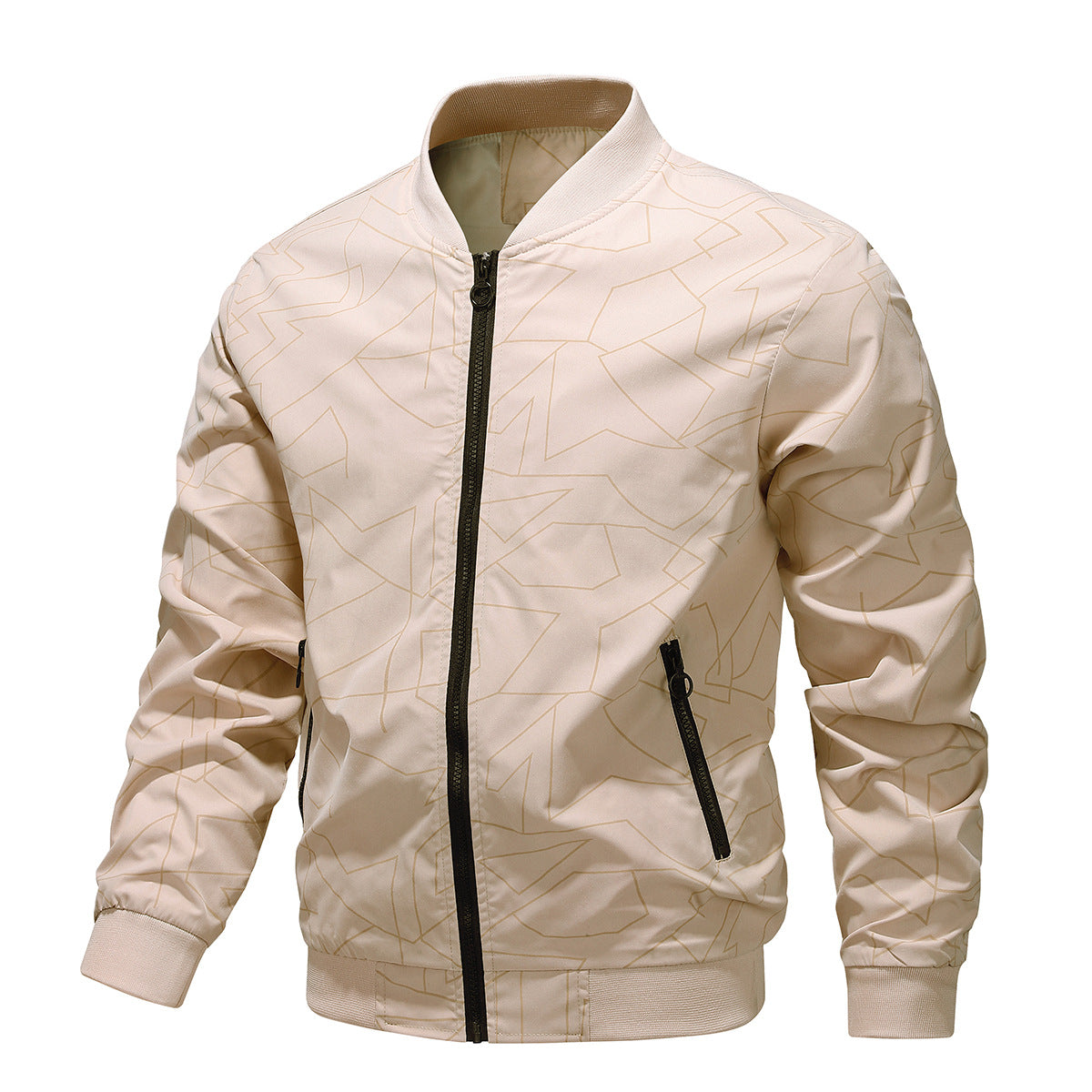 Herren Bomberjacke Elegant Stylisch Mit Muster