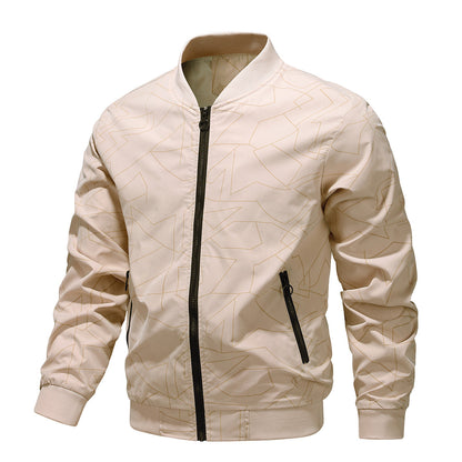Herren Bomberjacke Elegant Stylisch Mit Muster