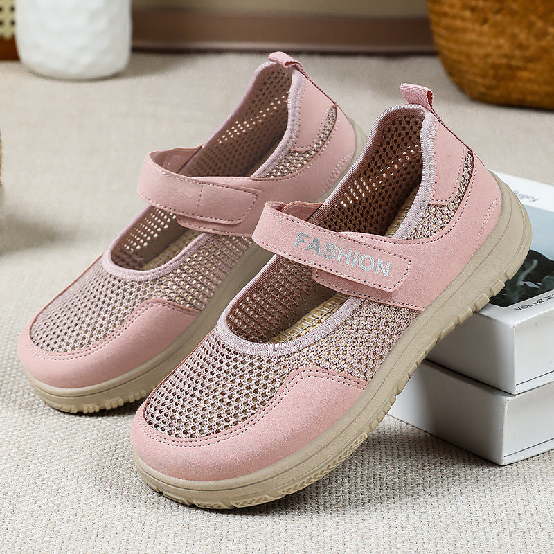 Damen Sneaker Atmungsaktiv Freizeit Schuh mit Klettverschluss - BerlinGlamour