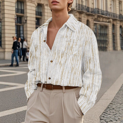 Herren Hemdbluse Moderne Gestreift