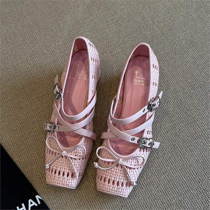 Damen Schnürschuhe Lochmusterung Riemenverschluss Elegant