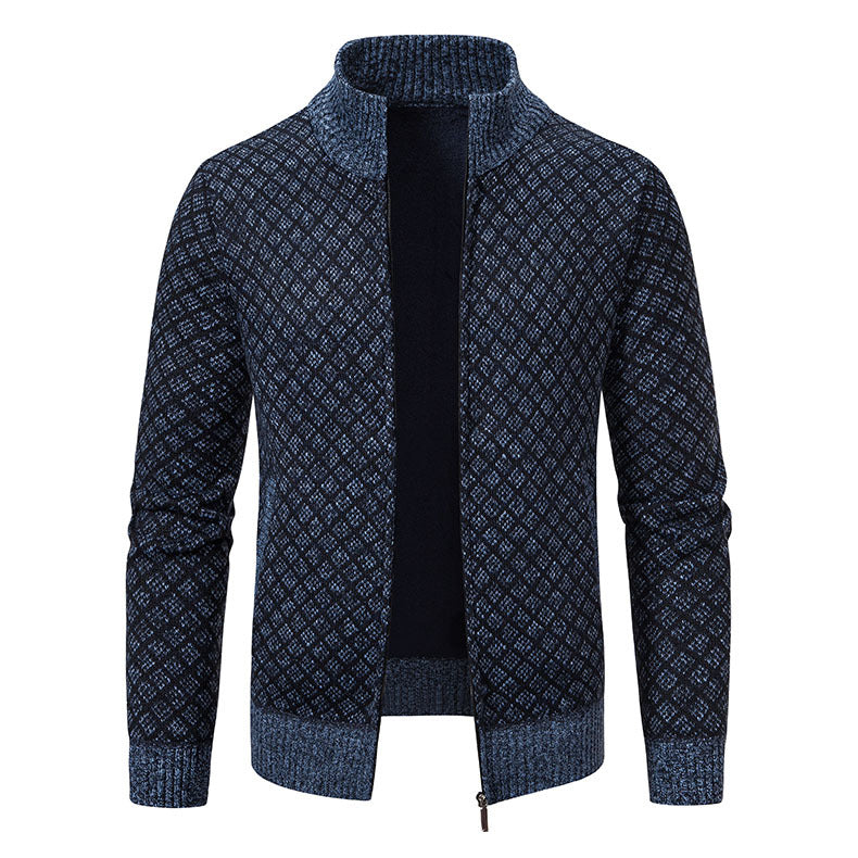 Herren Strickjacke Modern Zipper Hochwertig