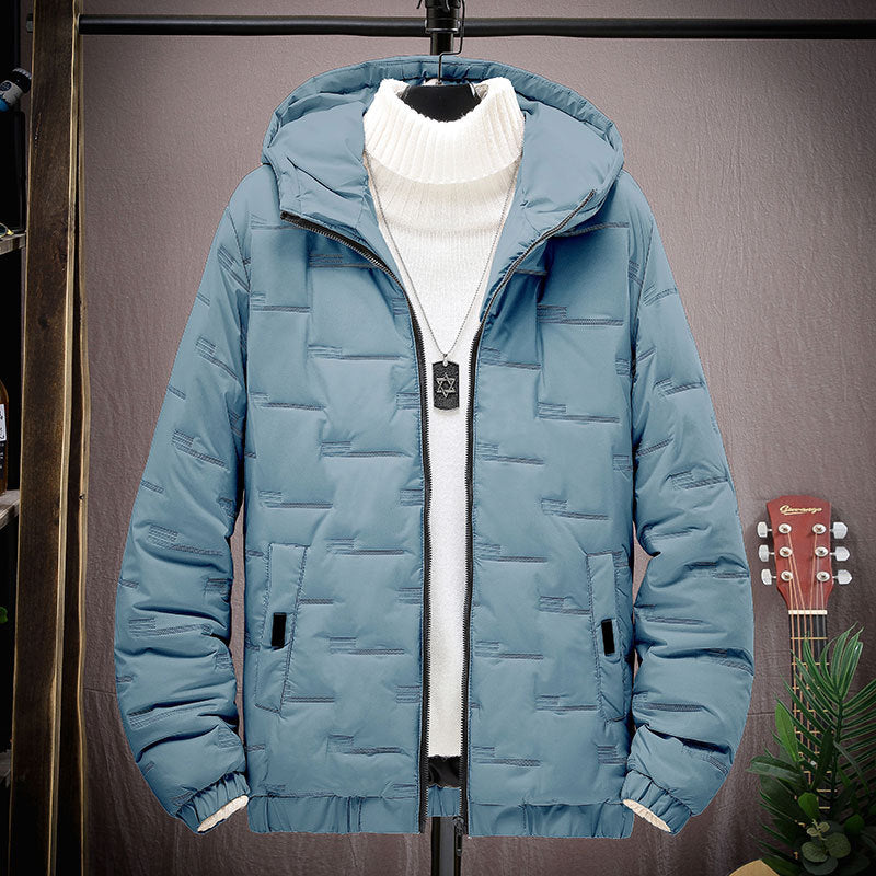 Herren Steppjacke Isoliert Verstellbare Kapuze Warm