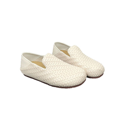Damen Mokassins Bequem Flechtendesign Modern