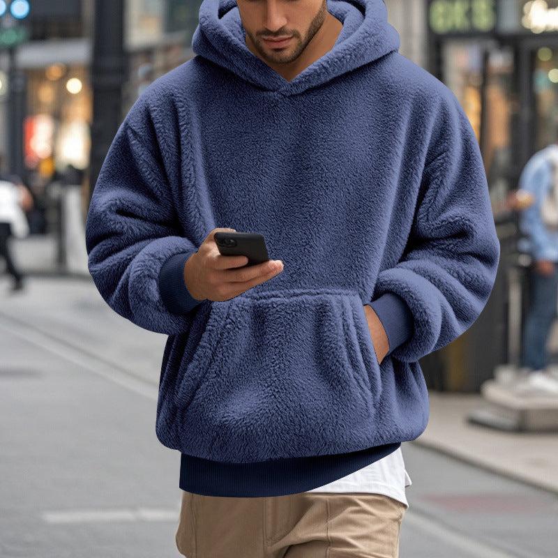 Großer Fleece-Hoodie Herren Übergroß Kängurutasche